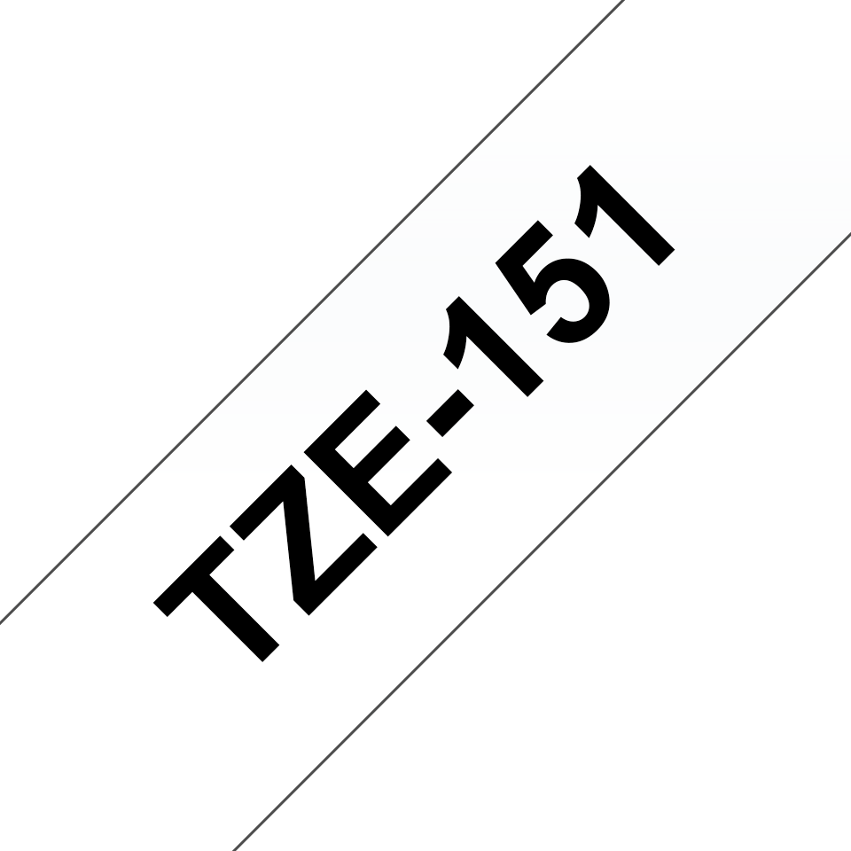 Originele Brother TZe-151 label tapecassette – zwart op transparant, breedte 24 mm